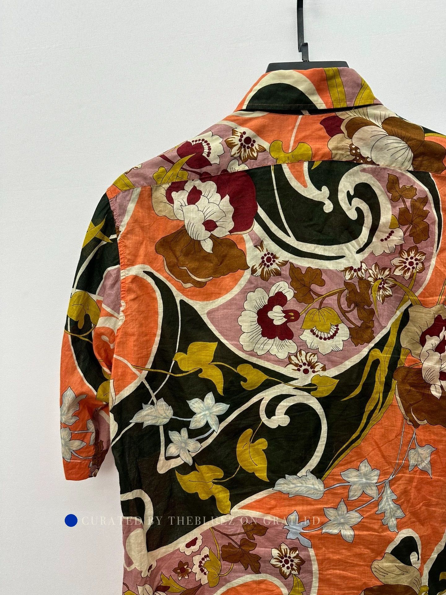 Dries Van Noten Ethnic Floral Short Sleeve Shirt Size US S / EU 44-46 / 1 - 6 Thumbnail