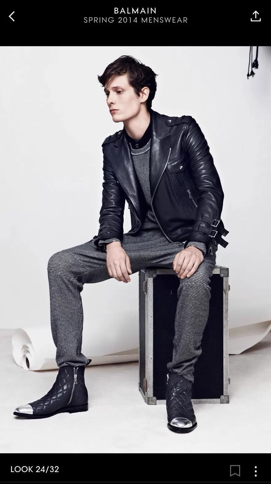 Balmain Stylish Black Lambskin 4-Pocket Jacket Size US M / EU 48-50 / 2 - 8 Thumbnail