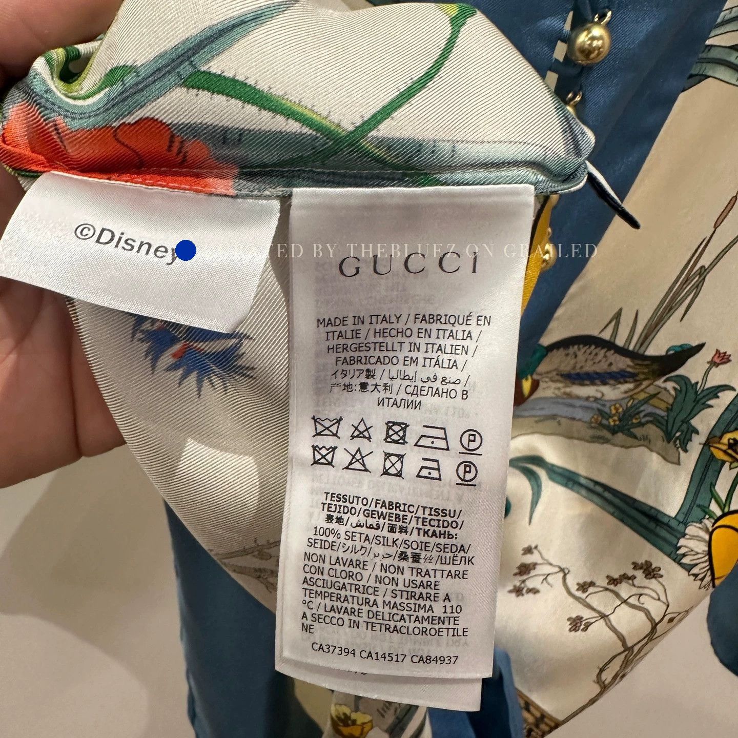 Gucci Cartoon Print Silk Shirt Size US M / EU 48-50 / 2 - 4 Thumbnail