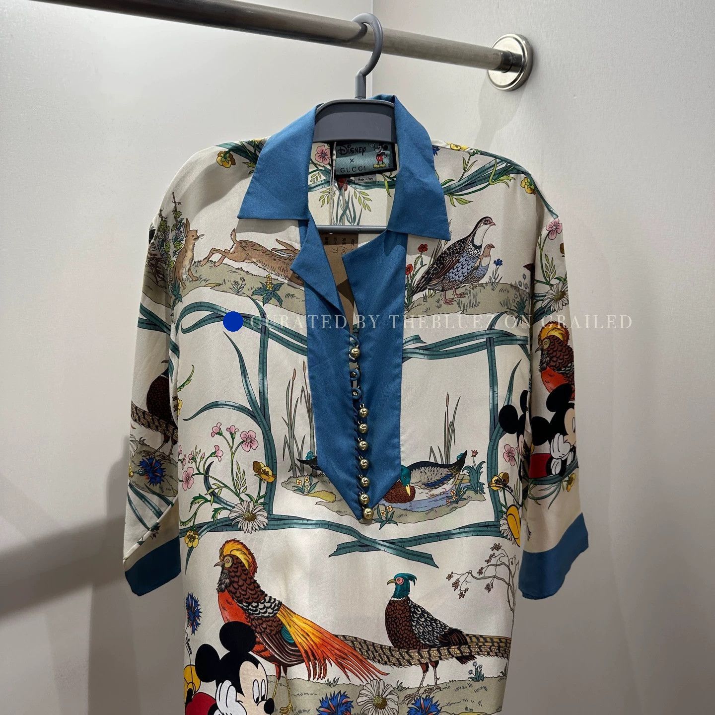Gucci Cartoon Print Silk Shirt Size US M / EU 48-50 / 2 - 6 Thumbnail