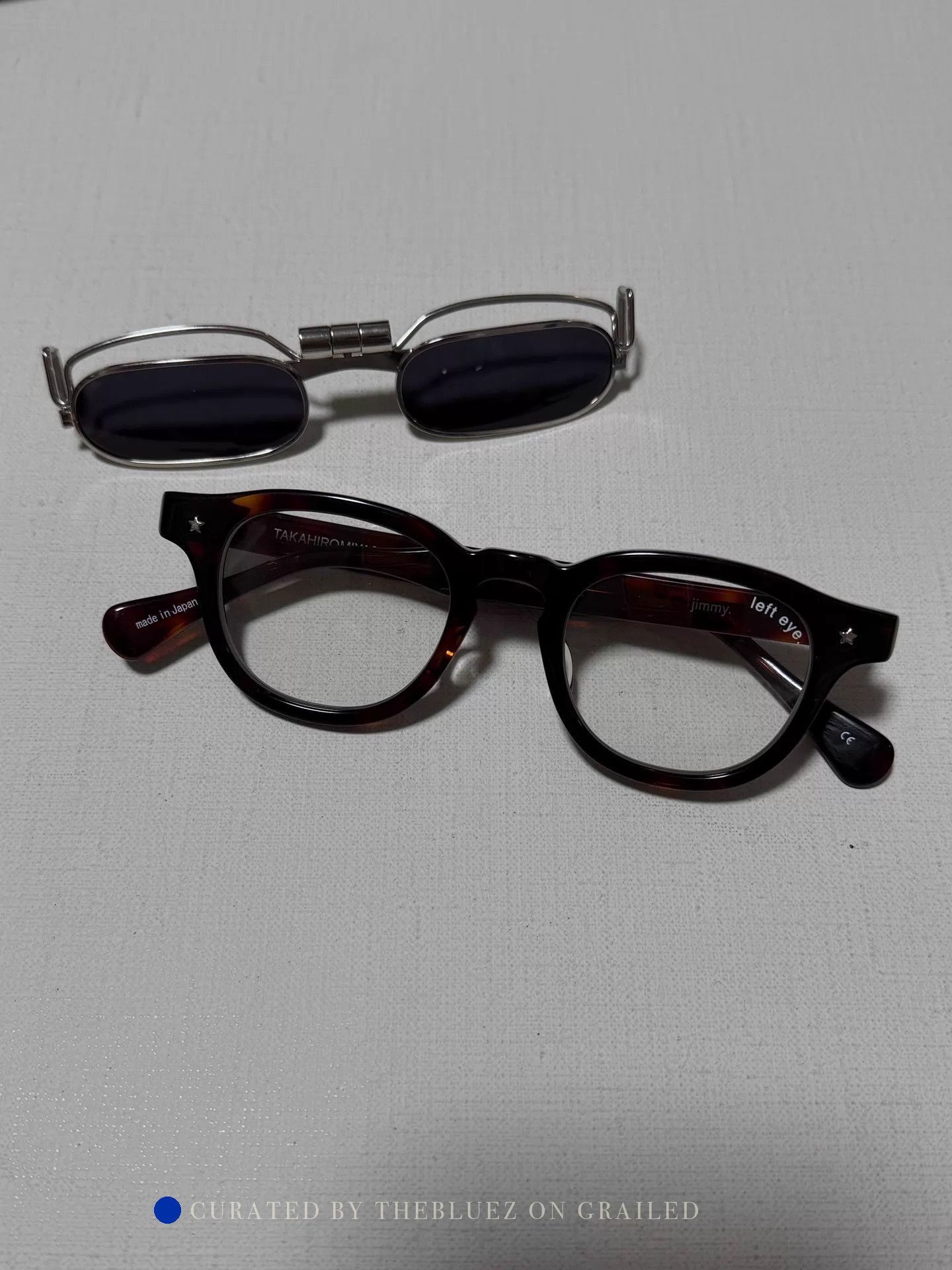 Takahiromiyashita The Soloist. Double-Layer Clip-On Shades Size ONE SIZE - 2 Thumbnail