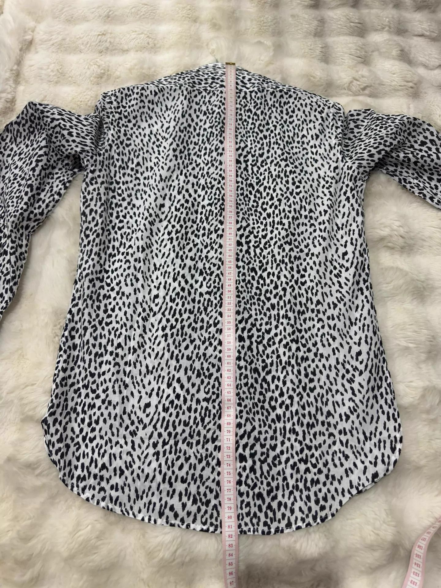 Saint Laurent Paris White Leopard Print Button-Up Shirt Size US XS / EU 42 / 0 - 9 Thumbnail