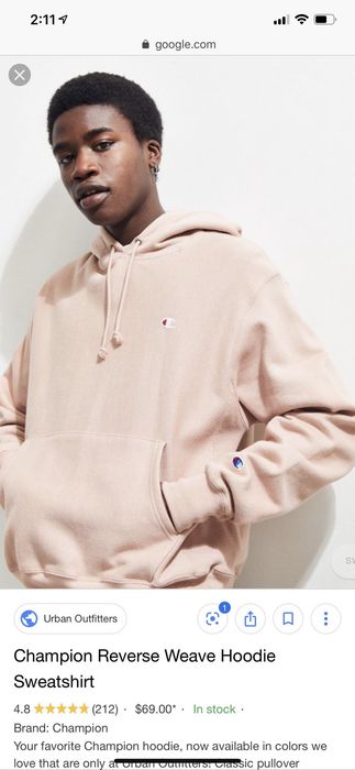 Champion hoodie pink urban outfitters best sale