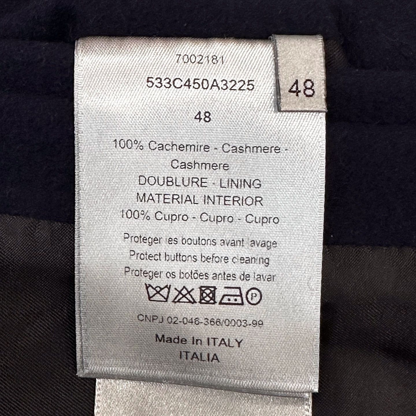 Dior Dior Cashmere Double-Breasted Jacket Size 48 Size US M / EU 48-50 / 2 - 4 Thumbnail