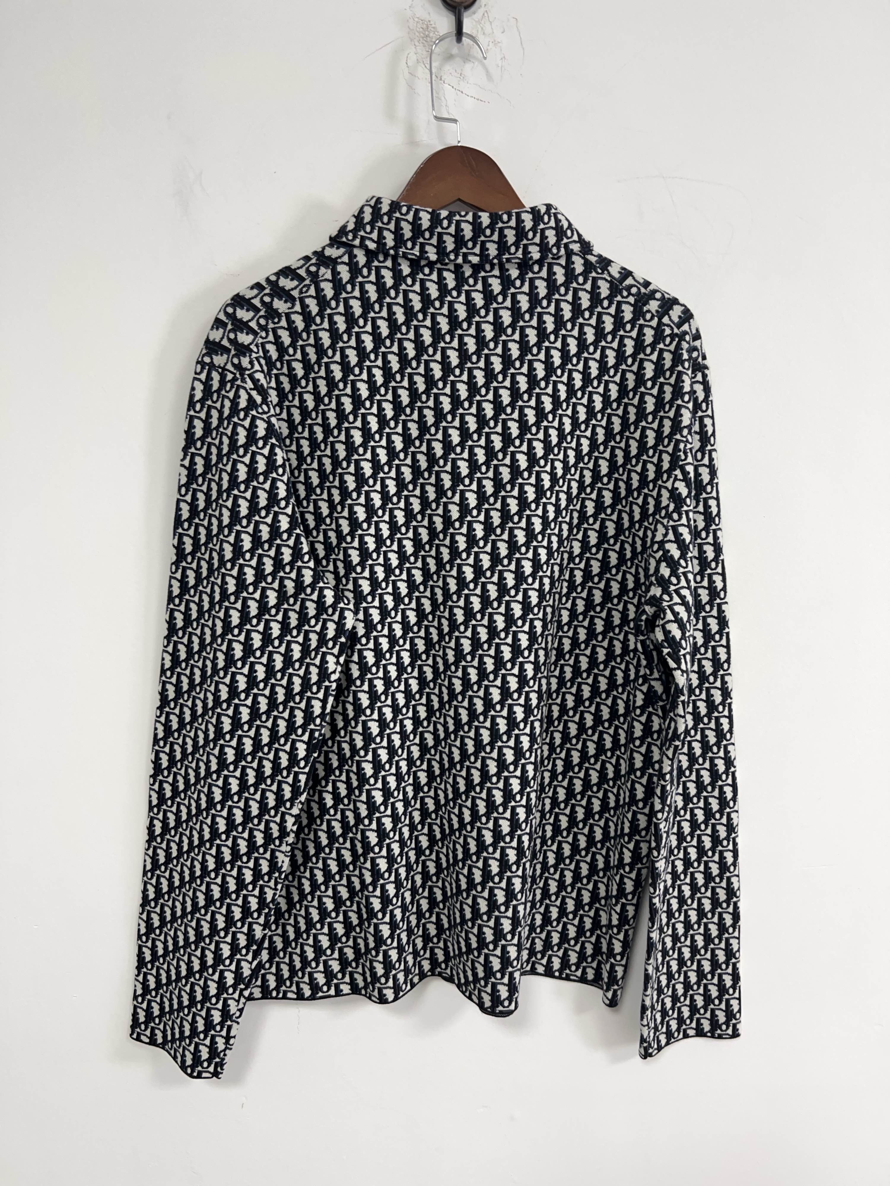 Dior Dior Oblique Knit Button Up Shirt Size M Size US M / EU 48-50 / 2 - 2 Thumbnail