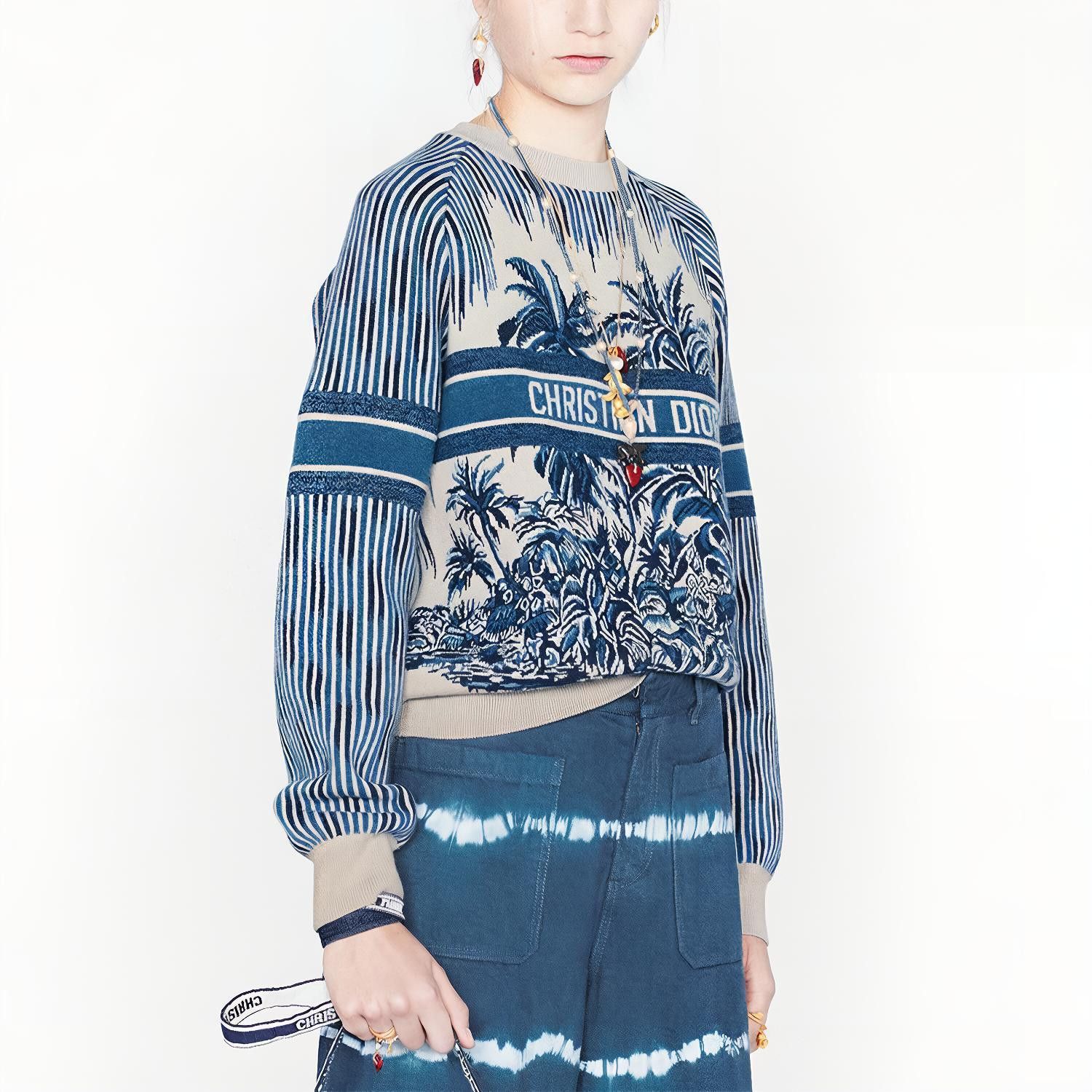 Dior Dior Palm Motif Knit Sweater Size FR 36 Size XS / US 0-2 / IT 36-38 - 8 Thumbnail
