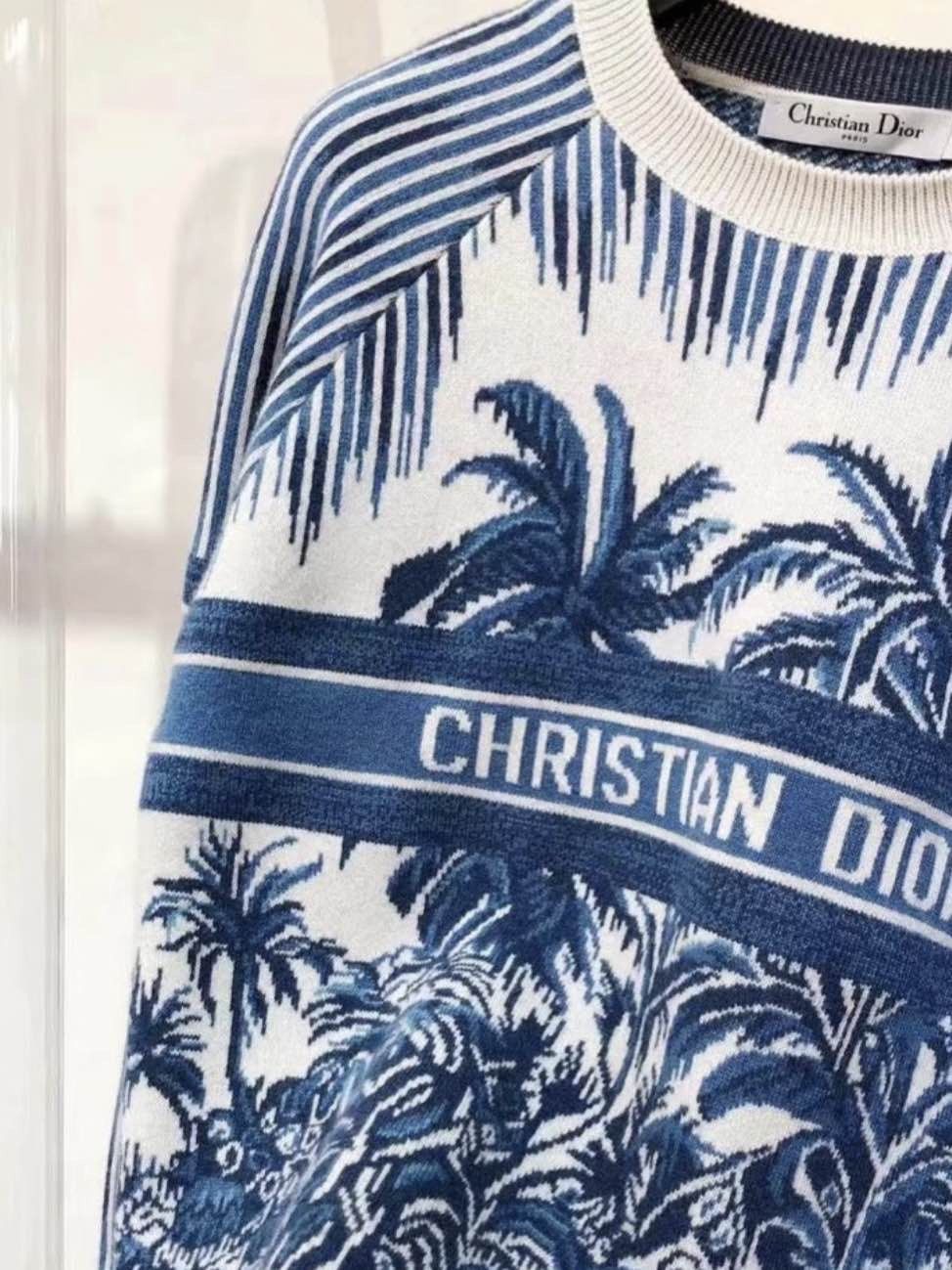 Dior Dior Palm Motif Knit Sweater Size FR 36 Size XS / US 0-2 / IT 36-38 - 4 Thumbnail