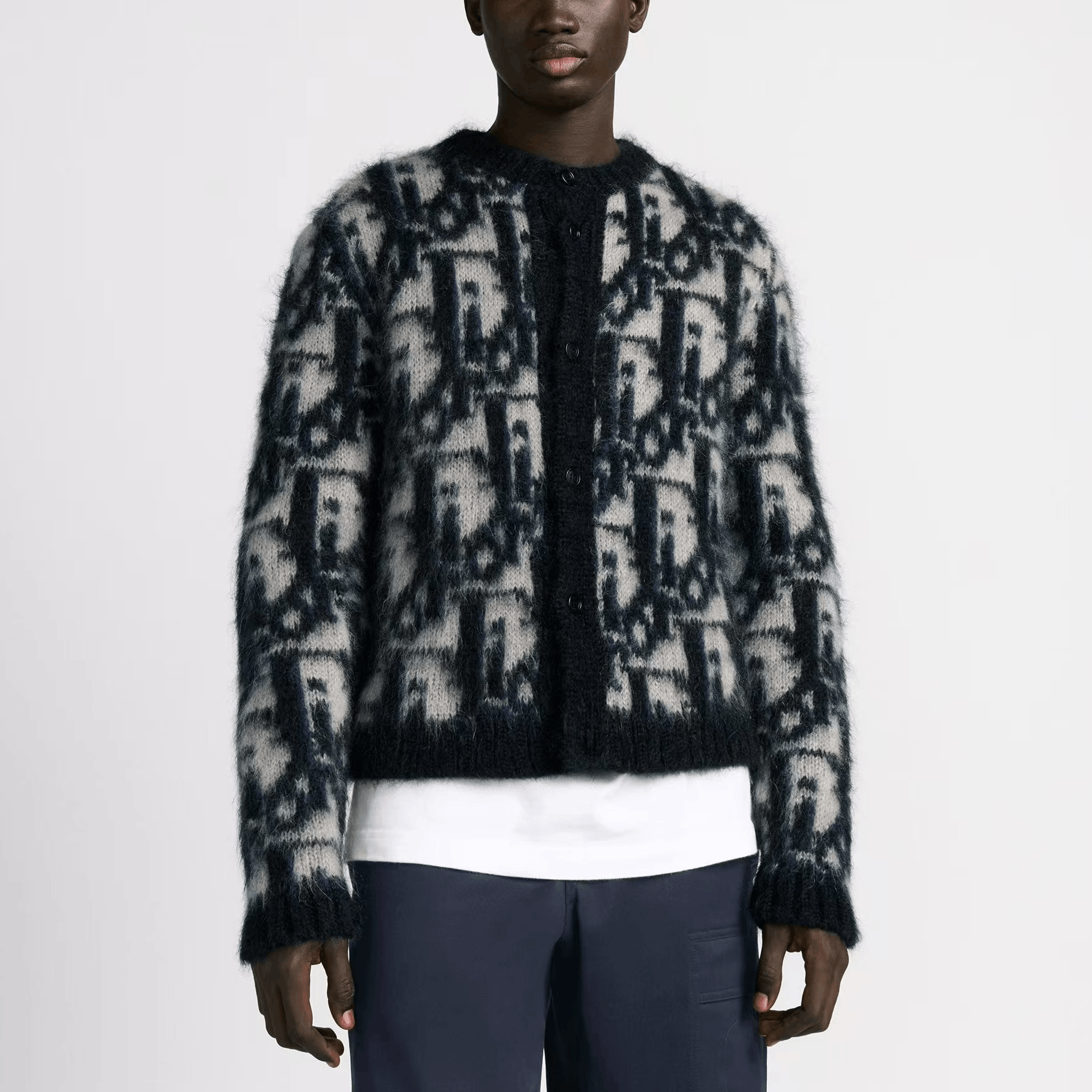 Dior Dior Oblique Mohair Cardigan Size XL Size US XL / EU 56 / 4 - 7 Thumbnail