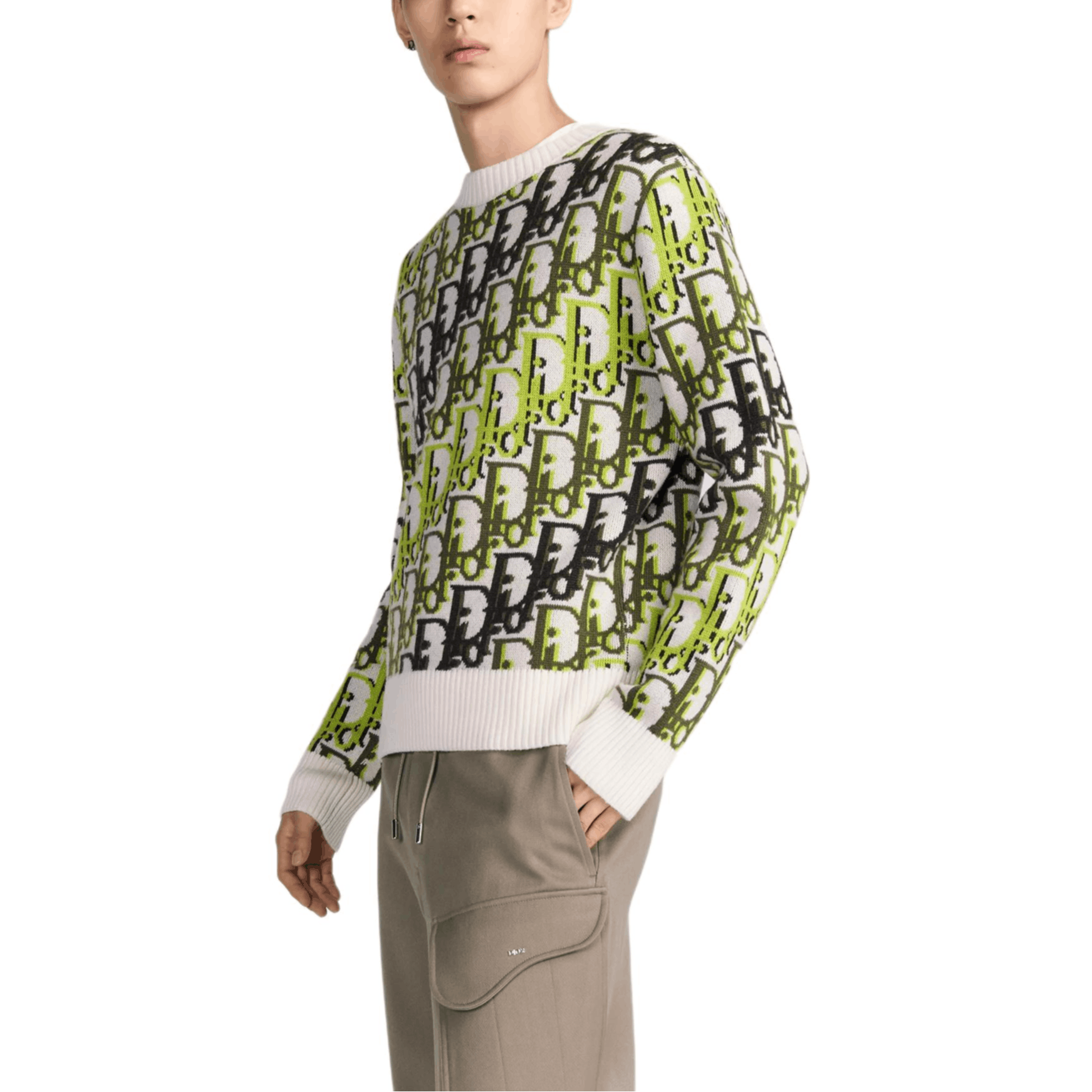 Dior Dior Oblique Jacquard Sweater Size L Size US L / EU 52-54 / 3 - 8 Thumbnail