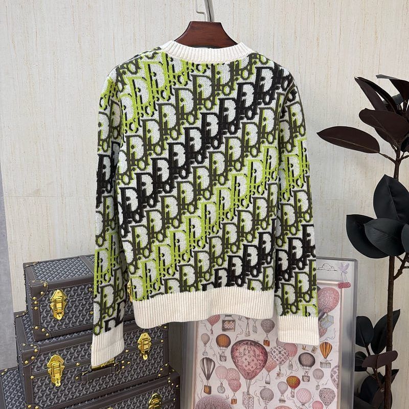 Dior Dior Oblique Jacquard Sweater Size L Size US L / EU 52-54 / 3 - 2 Thumbnail