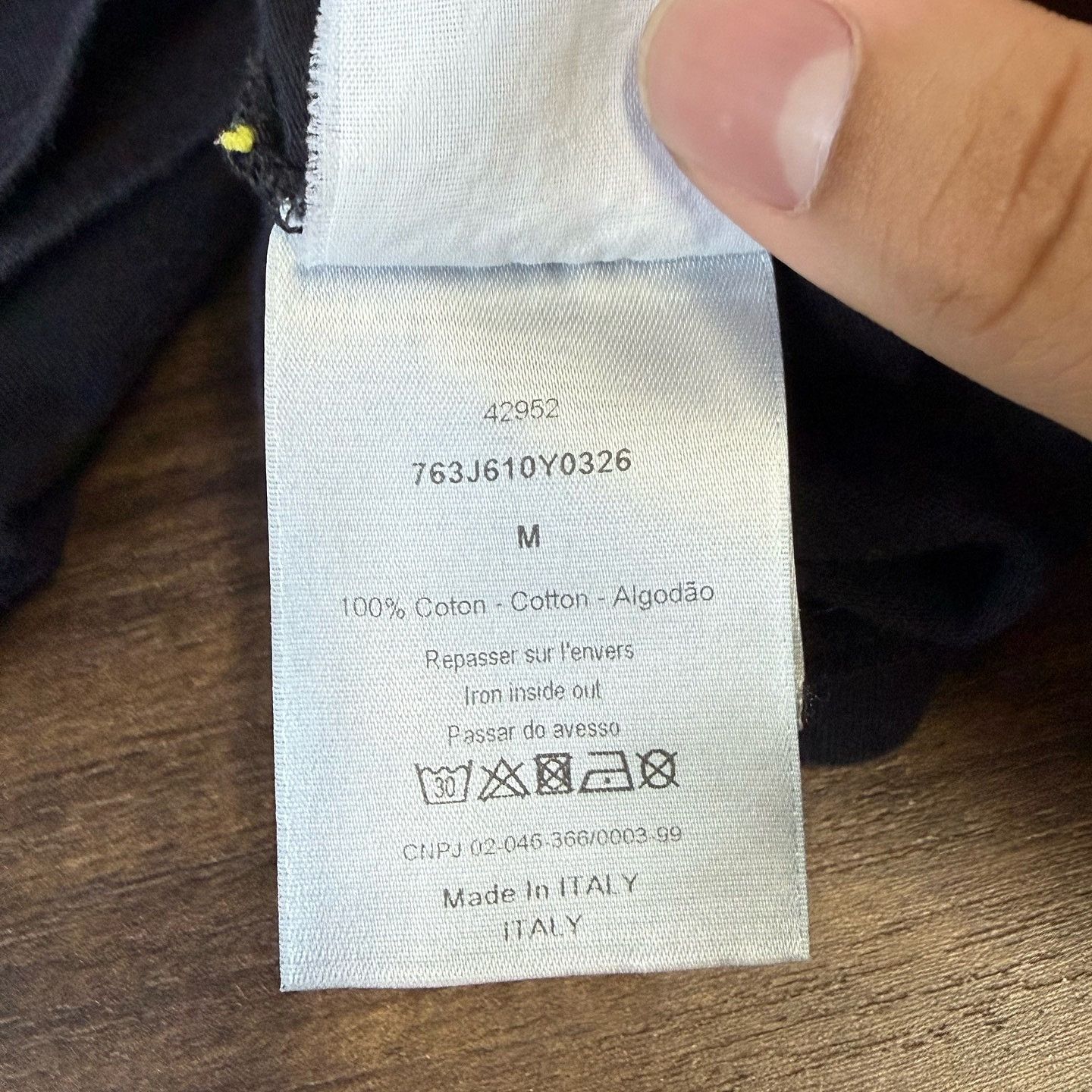 Dior Dior Yellow Piping T-Shirt Size M Size US M / EU 48-50 / 2 - 4 Thumbnail
