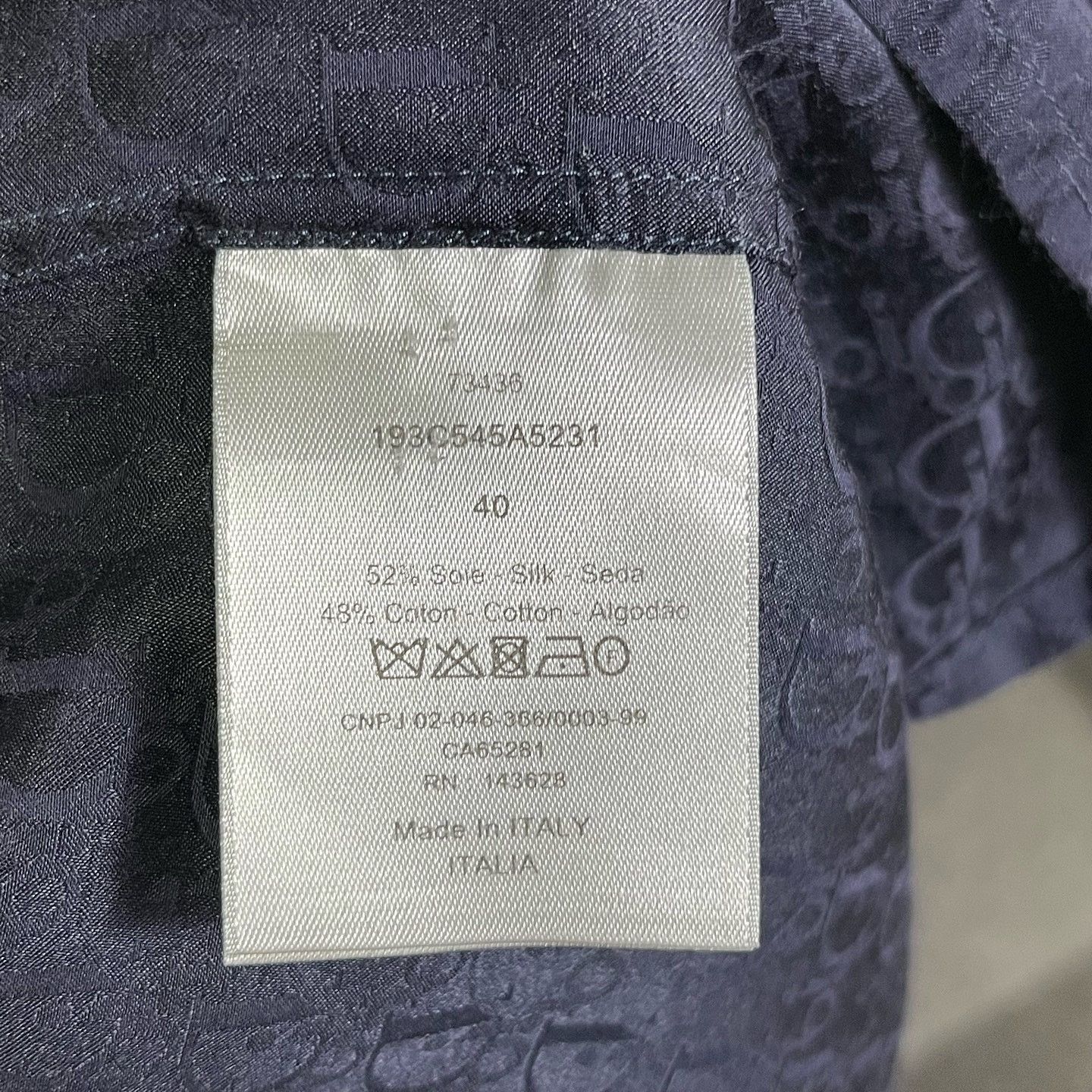 Dior Dior Oblique Jacquard Shirt Size M Size US XXS / EU 40 - 4 Thumbnail