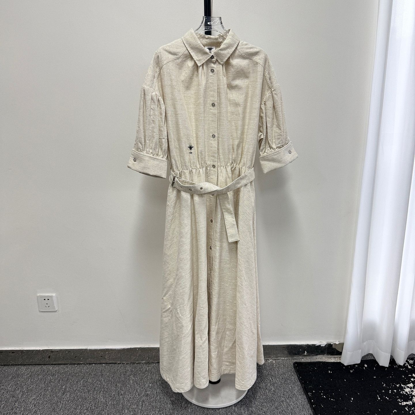 Dior Dior Bee Logo Button Up Midi Dress Size 40 Size M / US 6-8 / IT 42-44 - 6 Thumbnail