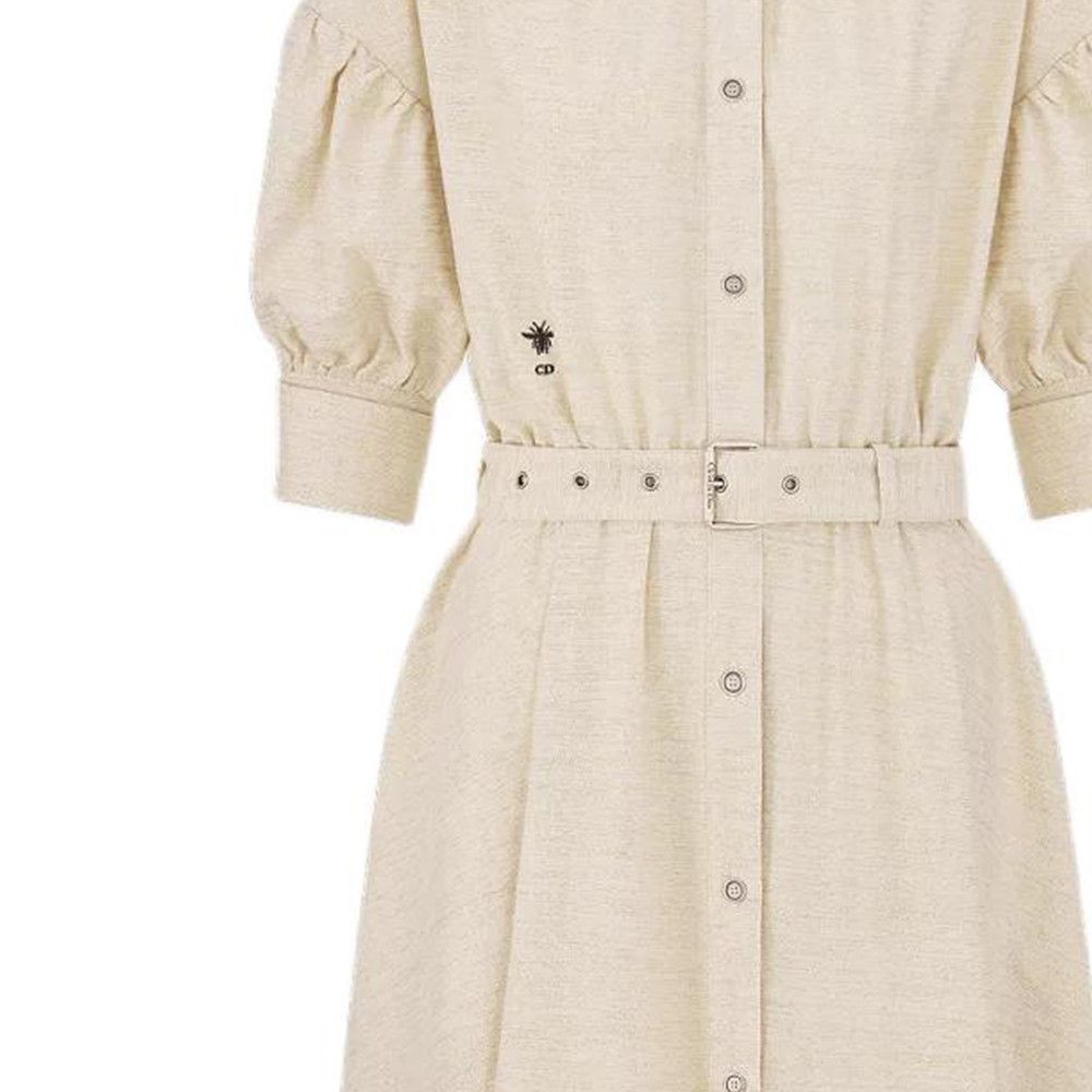 Dior Dior Bee Logo Button Up Midi Dress Size 40 Size M / US 6-8 / IT 42-44 - 11 Thumbnail