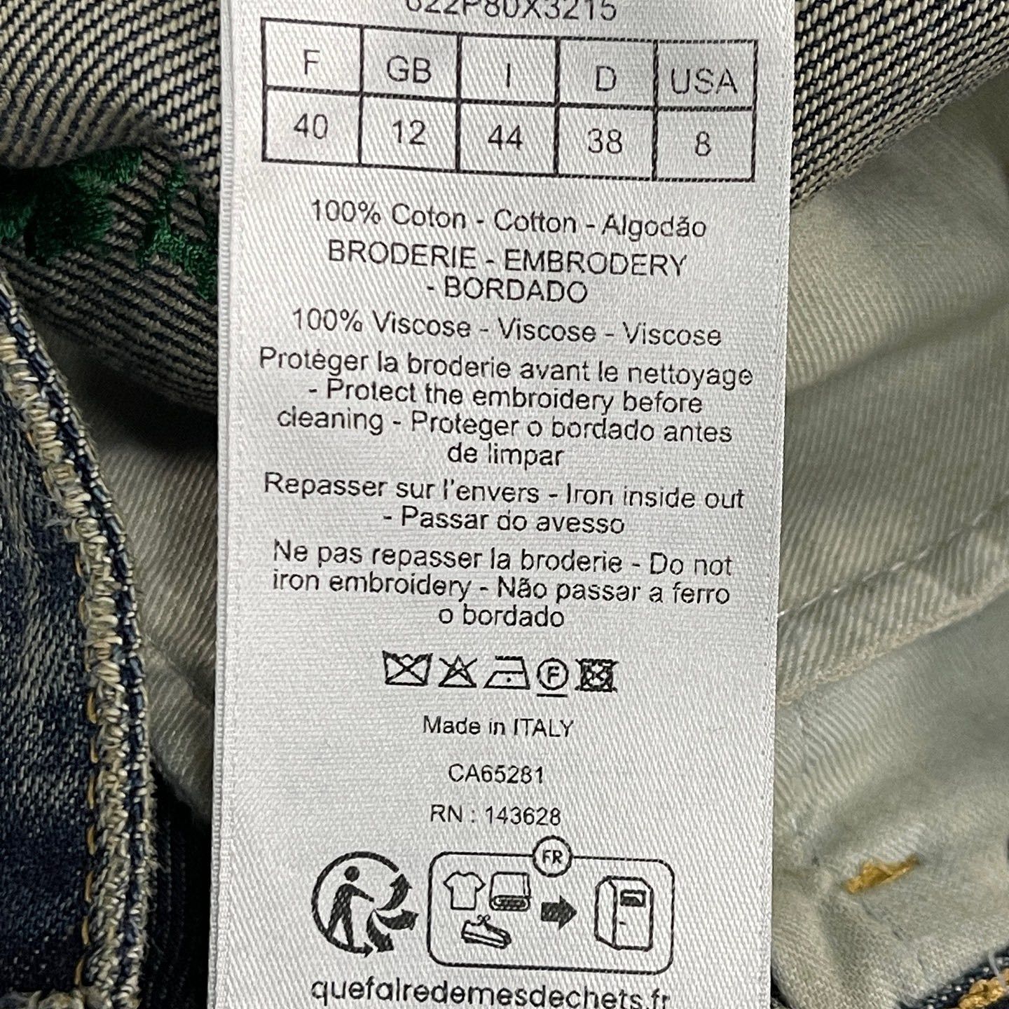 Dior Dior Clover Embroidery Jeans Size 40 Size 28" / US 6 / IT 42 - 4 Thumbnail