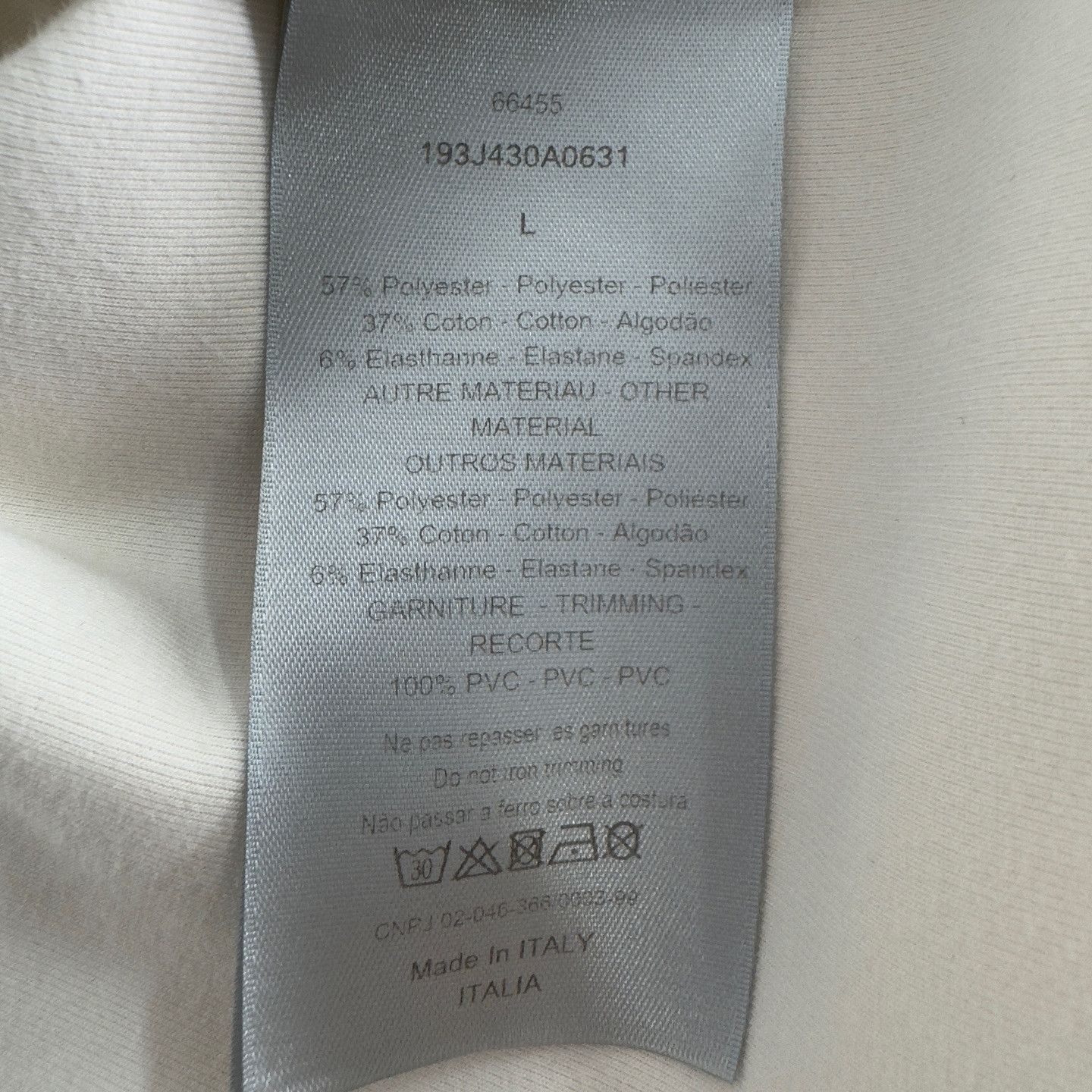 Dior Dior White Logo Track Jacket Size L Size US L / EU 52-54 / 3 - 4 Thumbnail