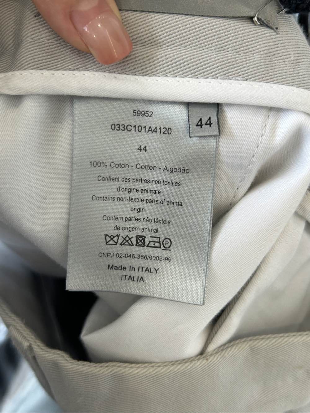 Dior Dior Gray Cotton Shorts Size 28 Size US 28 / EU 44 - 4 Thumbnail