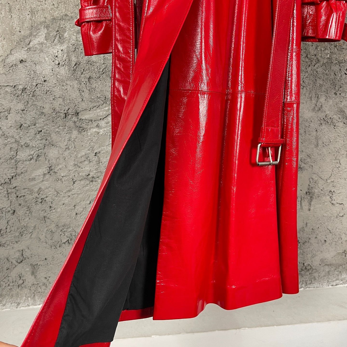 Dior Dior Red Leather Bee Embroidered Trench Coat Size 34 Size XS / US 0-2 / IT 36-38 - 7 Thumbnail