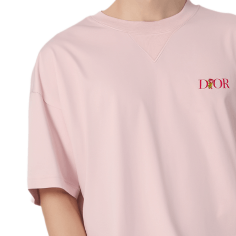Dior Dior Rose Embroidery T-Shirt Size L Size US L / EU 52-54 / 3 - 8 Thumbnail