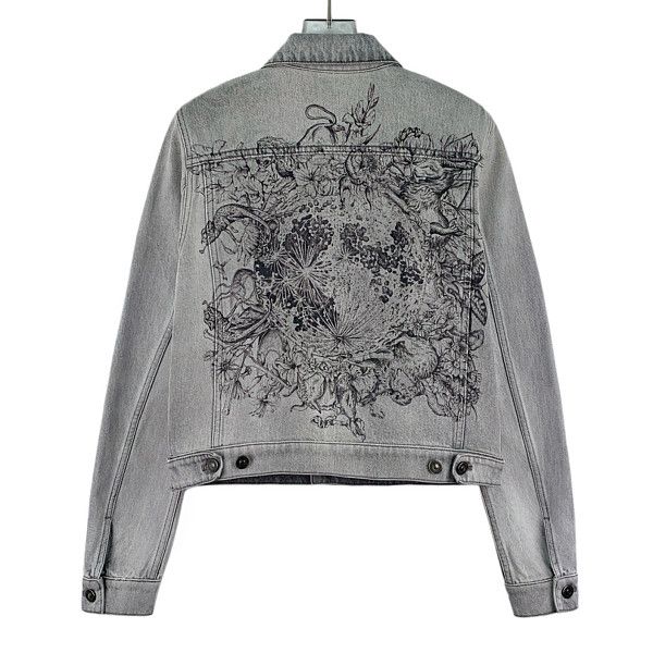 Dior Dior Bee Embroidered Denim Jacket Size 36 Size XS / US 0-2 / IT 36-38 - 2 Thumbnail