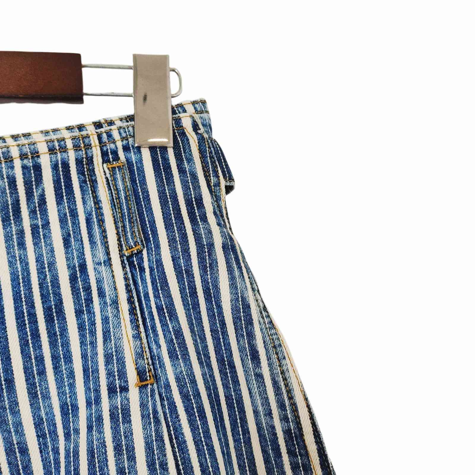 Dior Dior Striped Buckle Denim Mini Skirt Size 36 Size 26" / US 2 / IT 38 - 5 Thumbnail