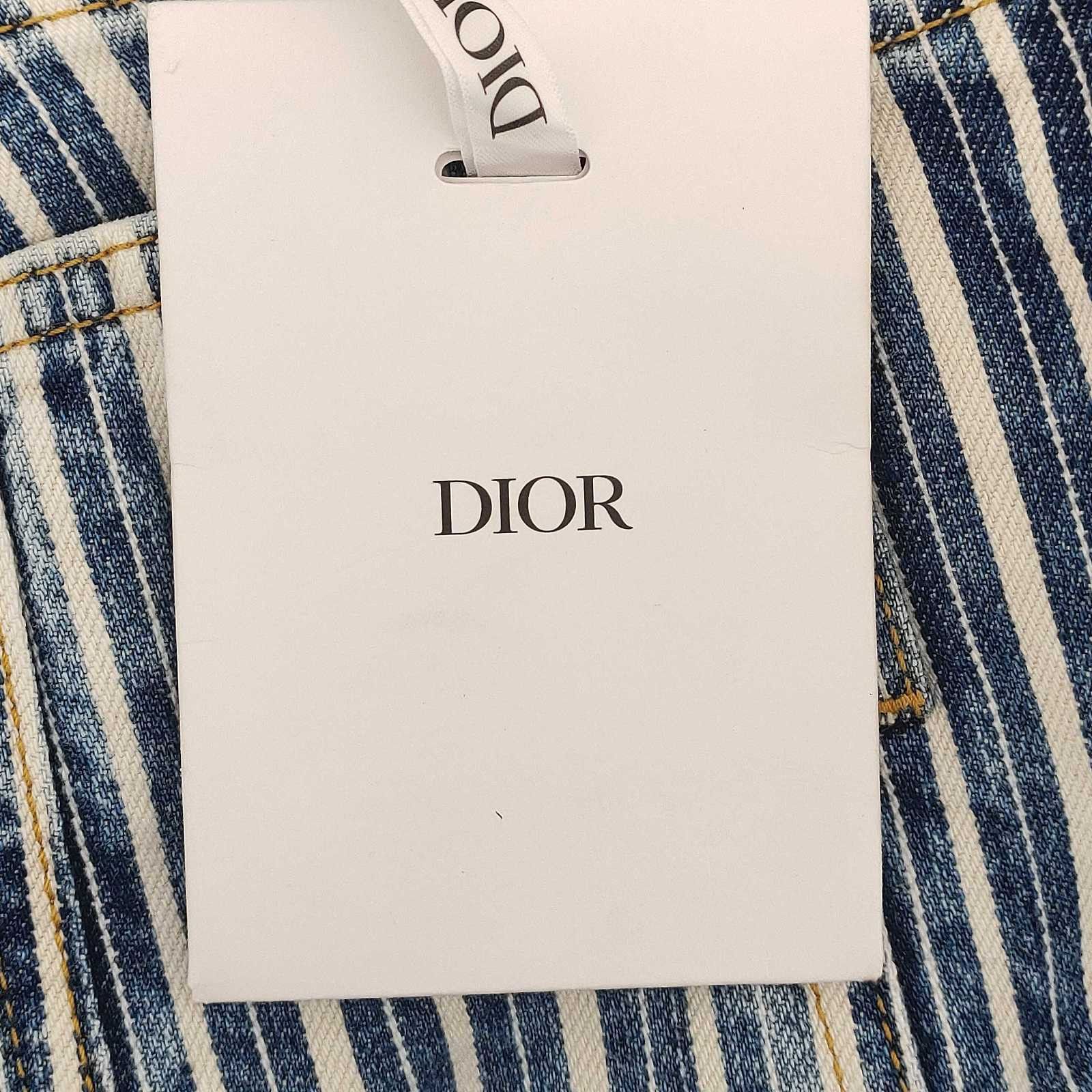Dior Dior Striped Buckle Denim Mini Skirt Size 36 Size 26" / US 2 / IT 38 - 7 Thumbnail