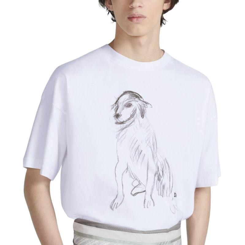 Dior Dior Dog Sketch T-Shirt Size L Size US L / EU 52-54 / 3 - 11 Thumbnail