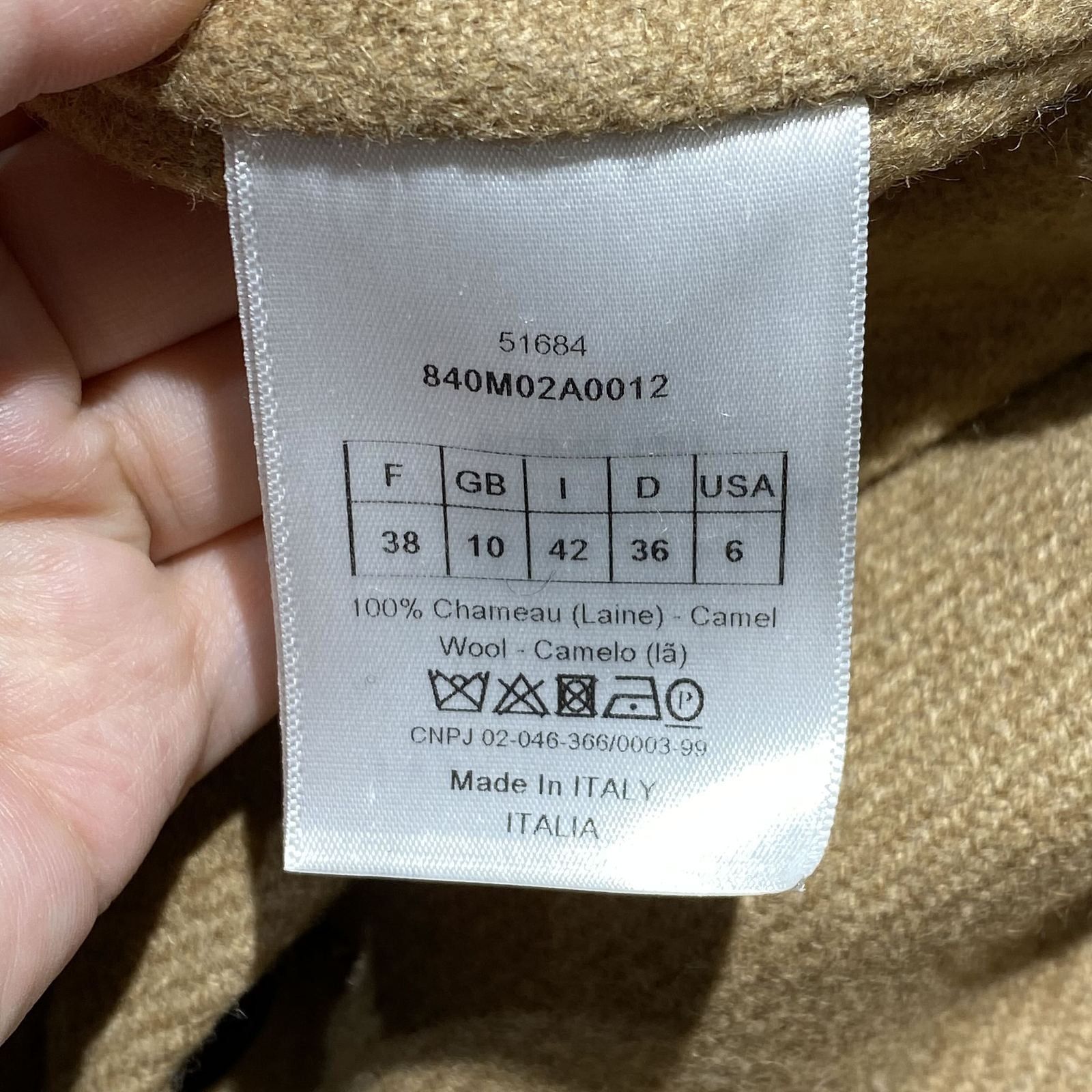 Dior Dior Camel Wool Coat Size 38 Size S / US 4 / IT 40 - 4 Thumbnail