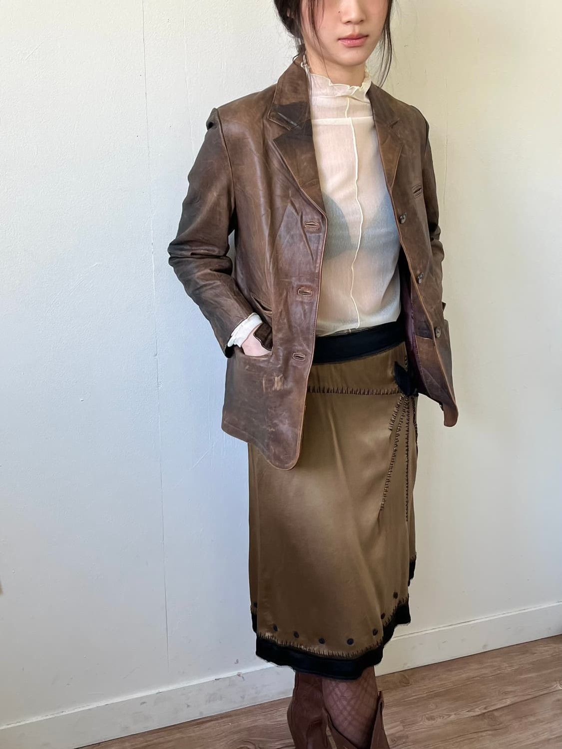 Vintage Vintage Lucifer Leather Jacket Size US M / EU 48-50 / 2 - 2 Thumbnail