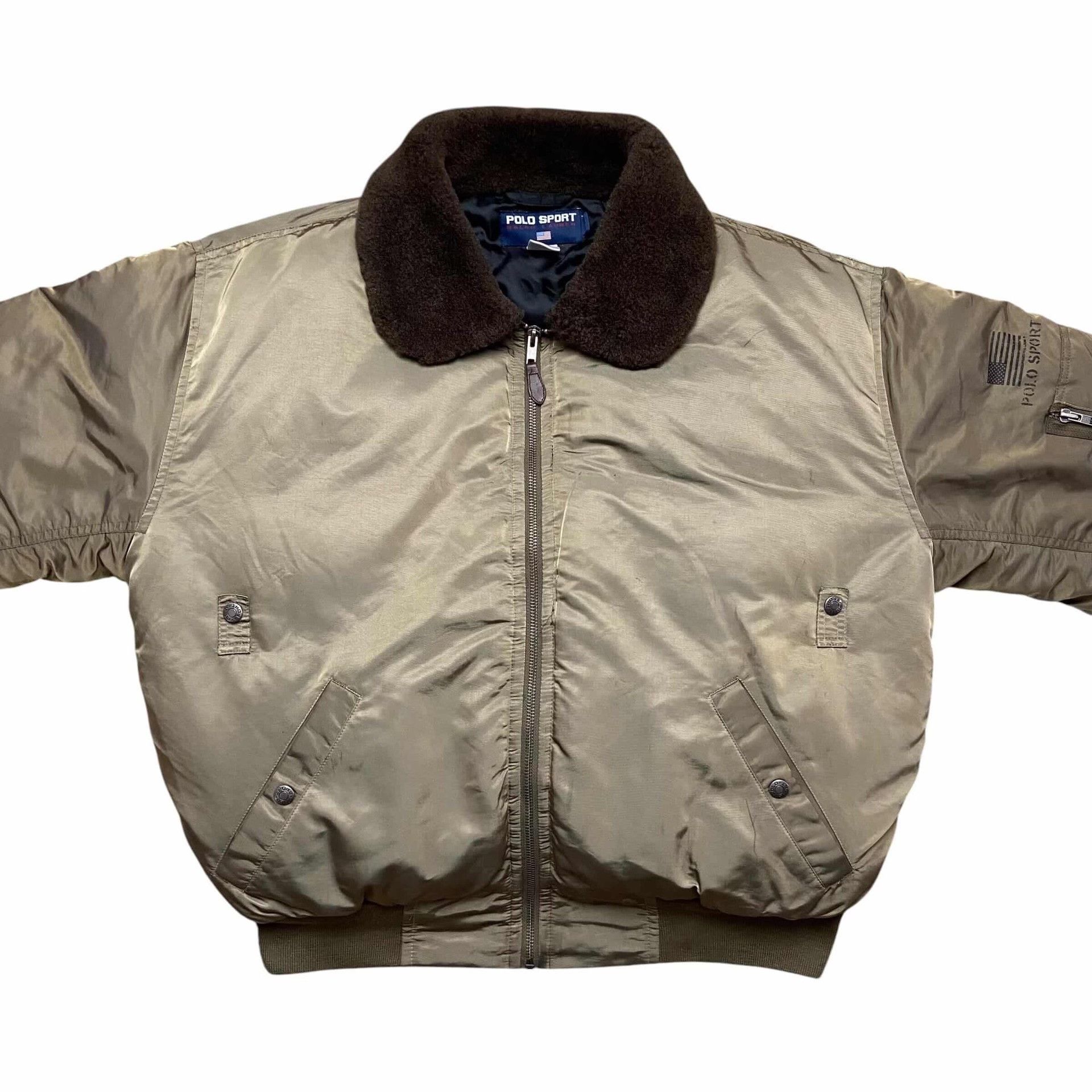 Vintage Vintage Polo Sport Military Down Jacket Size US M / EU 48-50 / 2 - 2 Thumbnail