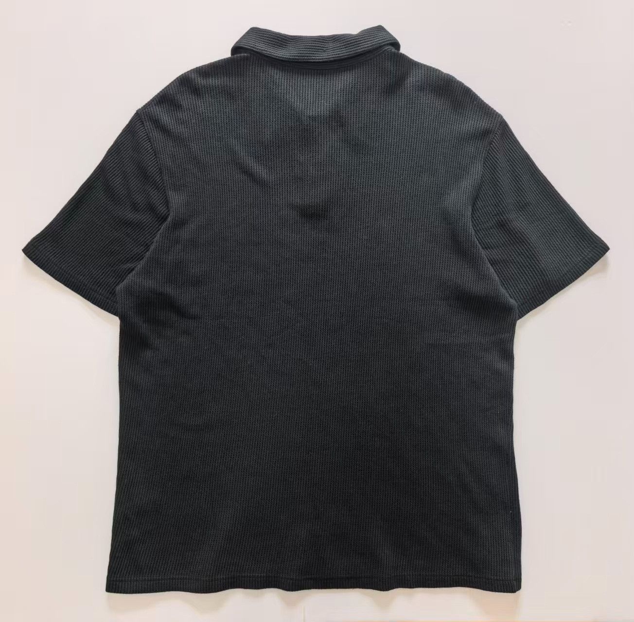 Vintage Vintage 1990s Prada Black Textured Polo Size US M / EU 48-50 / 2 - 7 Thumbnail