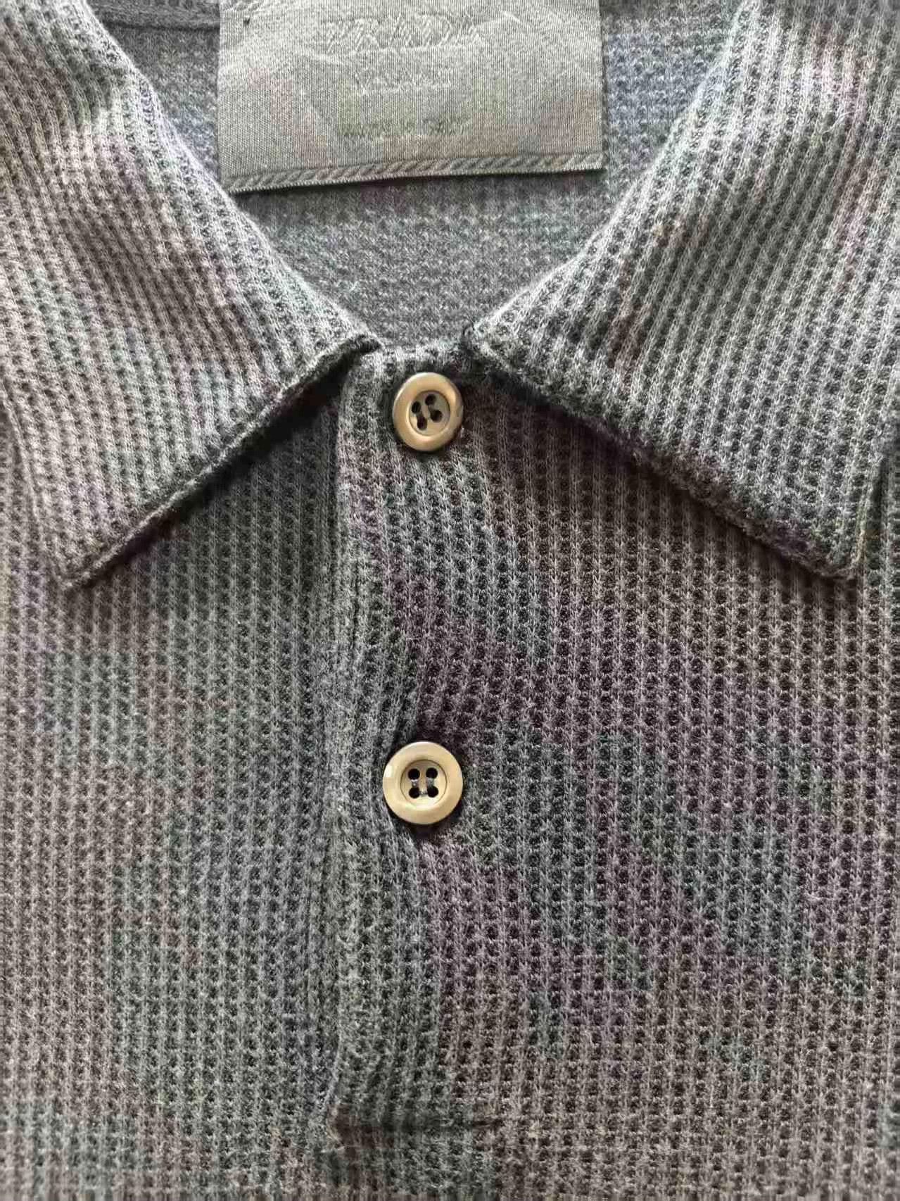 Vintage Vintage 1990s Prada Black Textured Polo Size US M / EU 48-50 / 2 - 8 Thumbnail