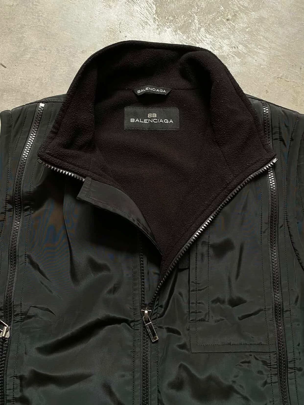 Vintage Vintage Balenciaga 1990s Tech Black Vest Size US M / EU 48-50 / 2 - 3 Thumbnail