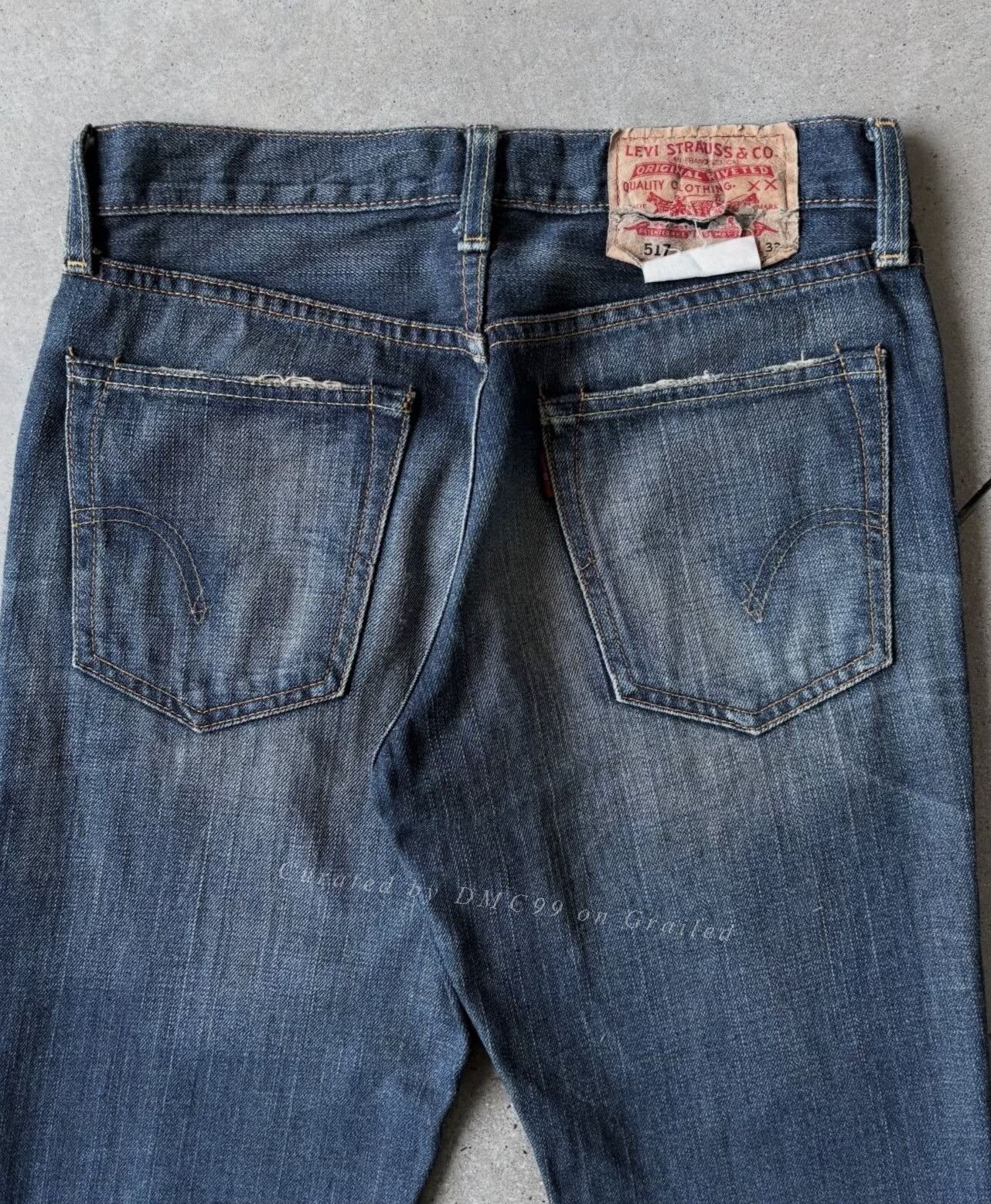 Levi's Vintage Levis 517 Indigo Faded Denim Pants Size US 30 / EU 46 - 6 Thumbnail