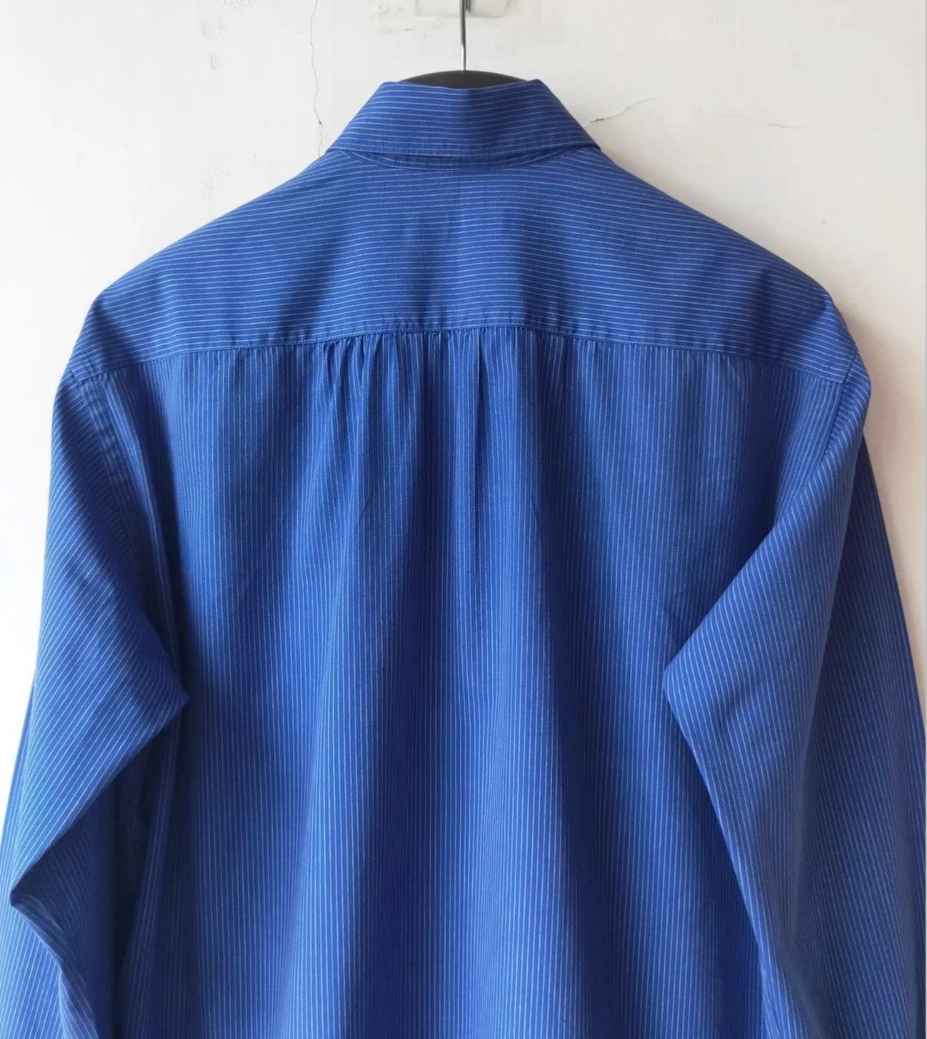 Issey Miyake Vintage Issey Miyake Men SS1999 Blue Striped Shirt Size US M / EU 48-50 / 2 - 7 Thumbnail