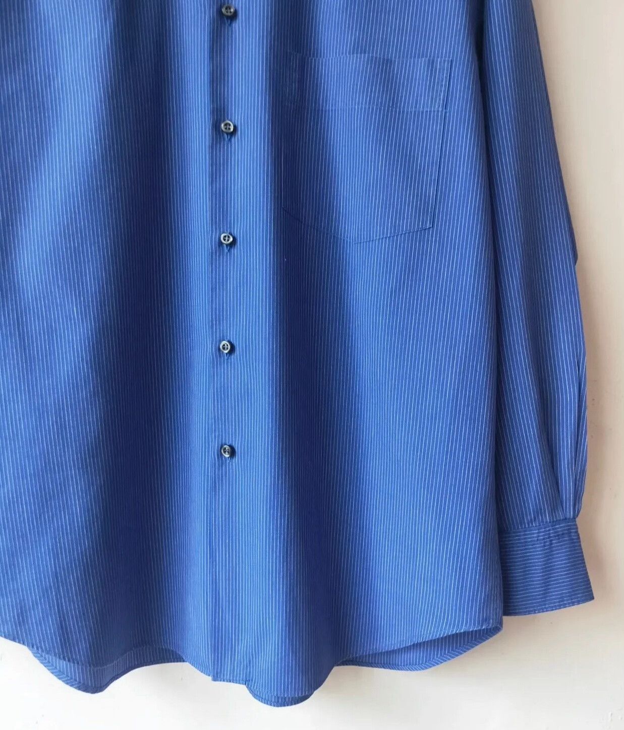 Issey Miyake Vintage Issey Miyake Men SS1999 Blue Striped Shirt Size US M / EU 48-50 / 2 - 5 Thumbnail
