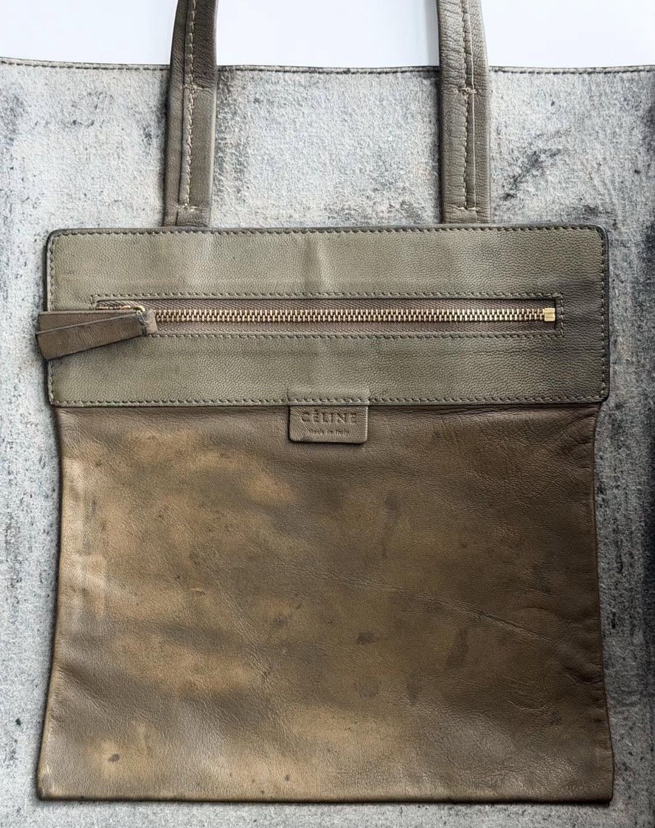Celine Vintage Celine Phoebe Philo Vertical Cabas Tote Size ONE SIZE - 9 Thumbnail