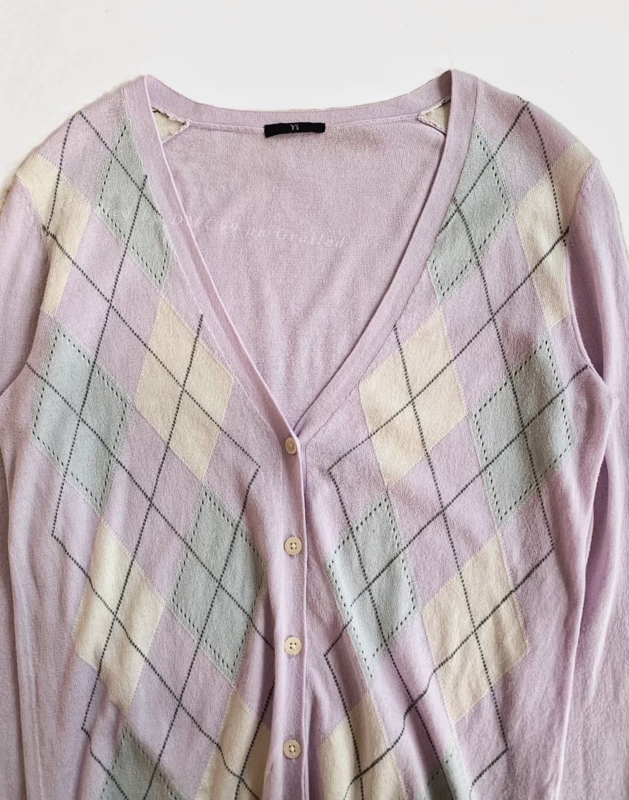Yohji Yamamoto Vintage Y's by Yohji Yamamoto Argyle Cardigan Size US M / EU 48-50 / 2 - 3 Thumbnail