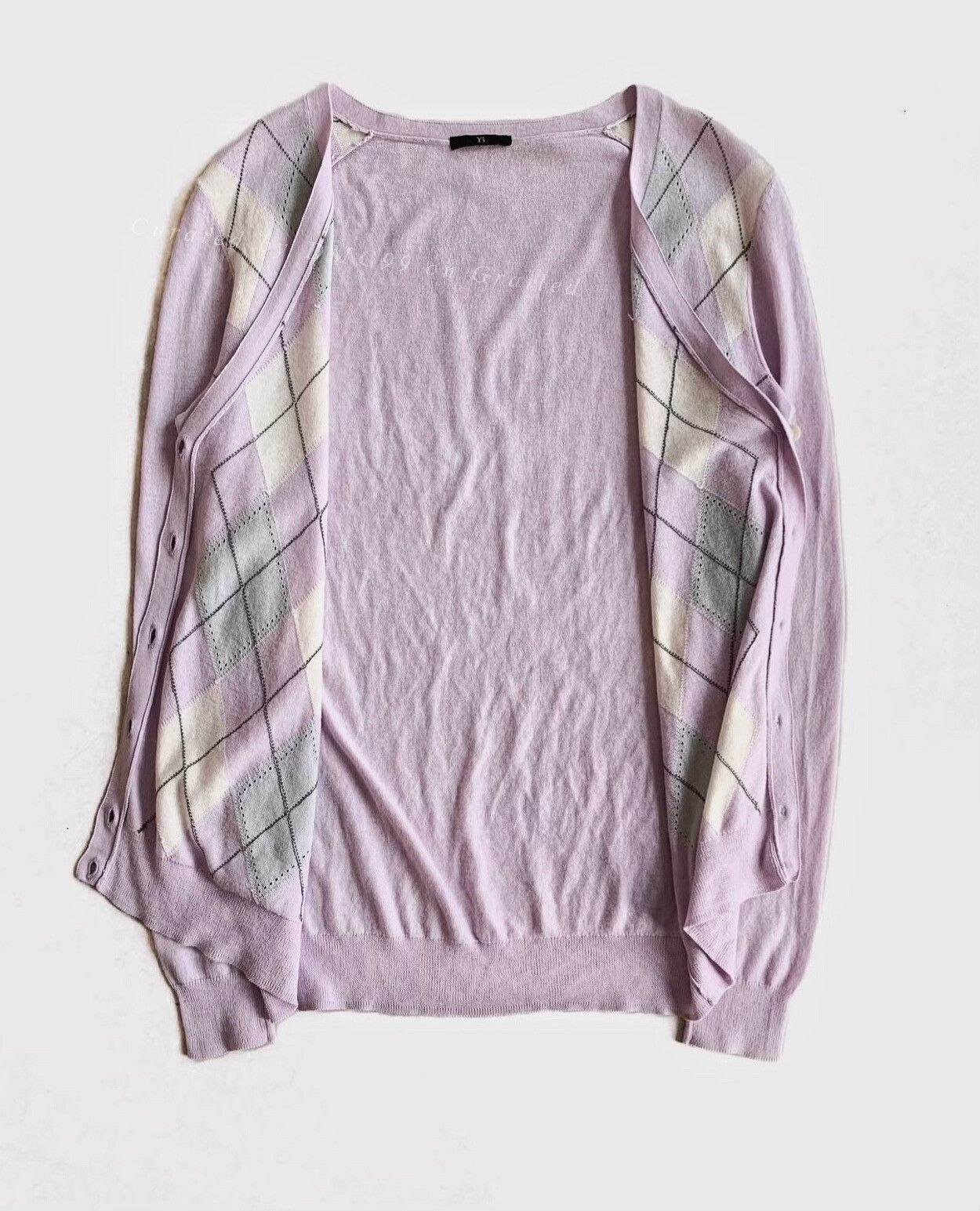 Yohji Yamamoto Vintage Y's by Yohji Yamamoto Argyle Cardigan Size US M / EU 48-50 / 2 - 2 Thumbnail