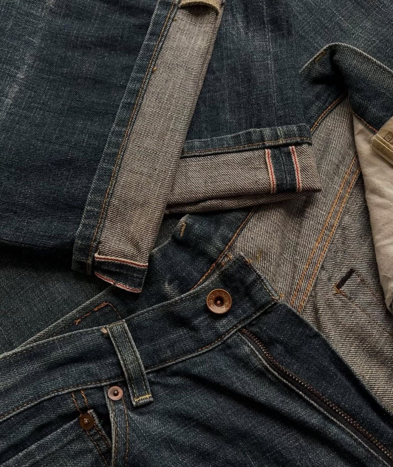 Vintage 2000s Workers Studio Japan Selvedge Denim Pants Size US 30 / EU 46 - 3 Thumbnail
