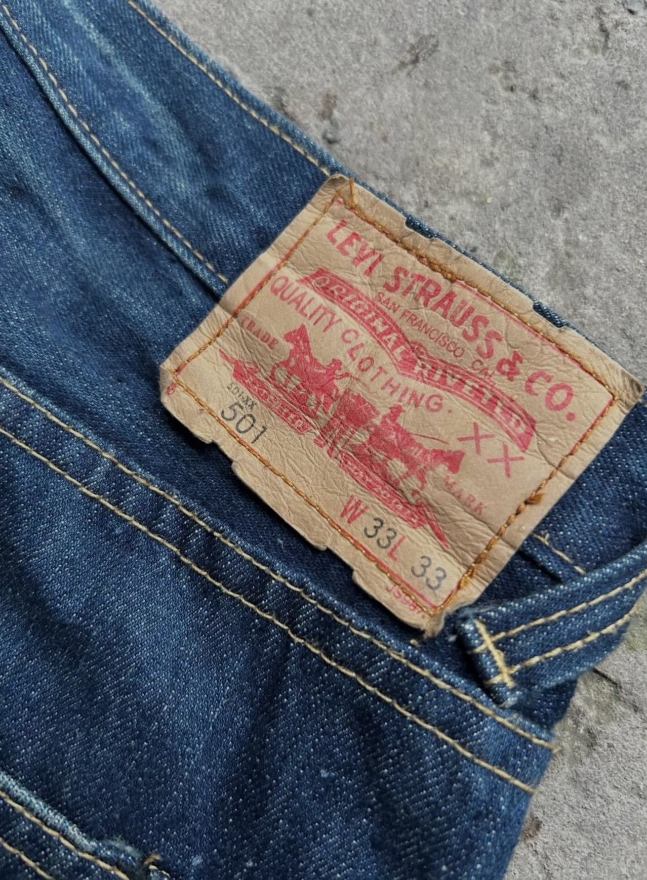 Levi's Vintage Levis 501XX LVC 1966 Big E Jeans Size US 35 - 3 Thumbnail