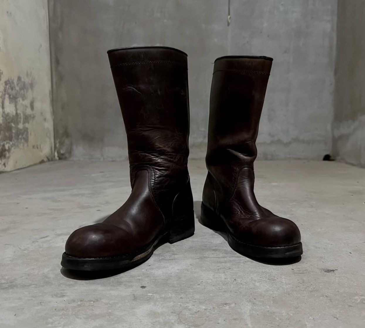 Vintage 1990s True Vintage Wehrmacht Leather Boots Size US 8.5 / EU 41-42 - 4 Thumbnail