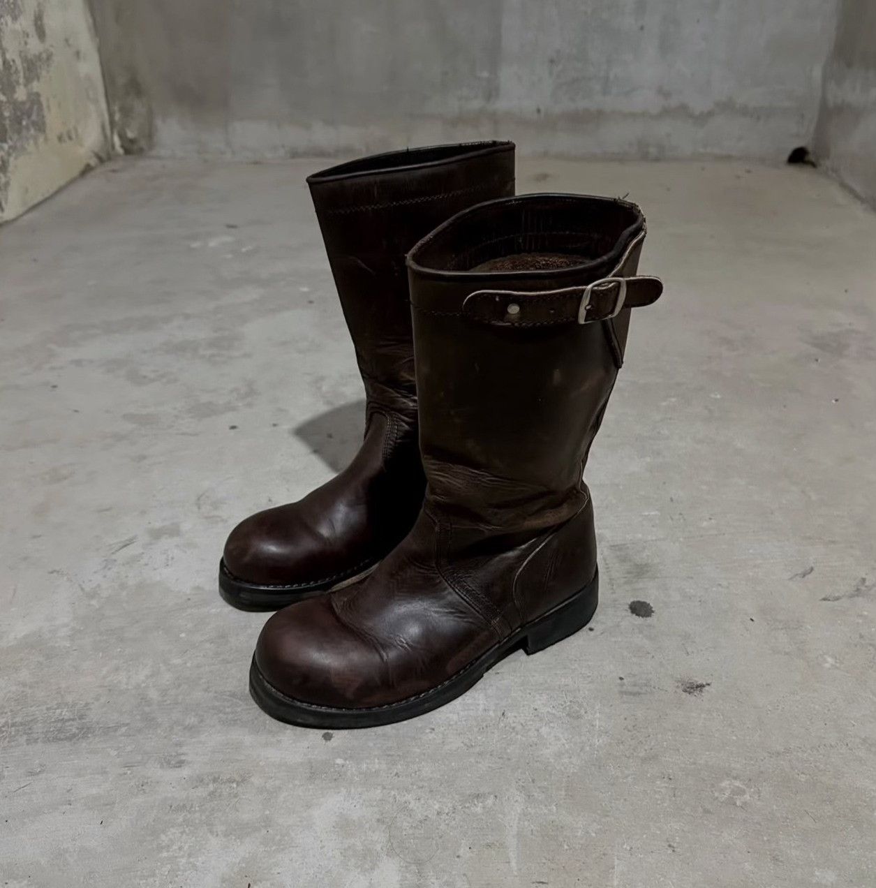 Vintage 1990s True Vintage Wehrmacht Leather Boots Size US 8.5 / EU 41-42 - 2 Thumbnail
