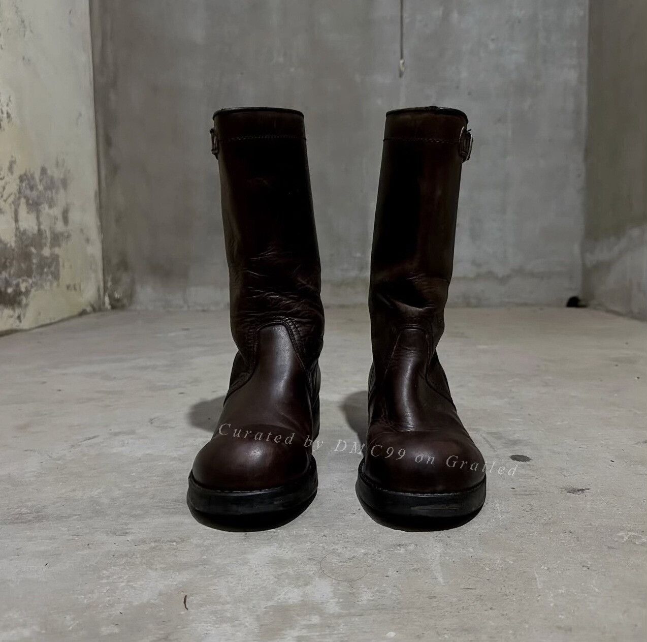Vintage 1990s True Vintage Wehrmacht Leather Boots Size US 8.5 / EU 41-42 - 3 Thumbnail