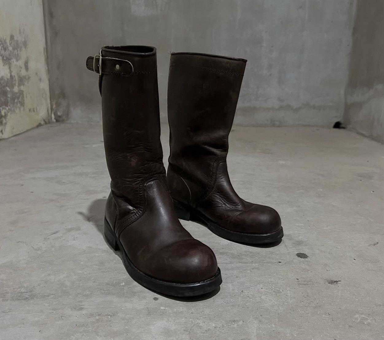 Vintage 1990s True Vintage Wehrmacht Leather Boots Size US 8.5 / EU 41-42 - 5 Thumbnail