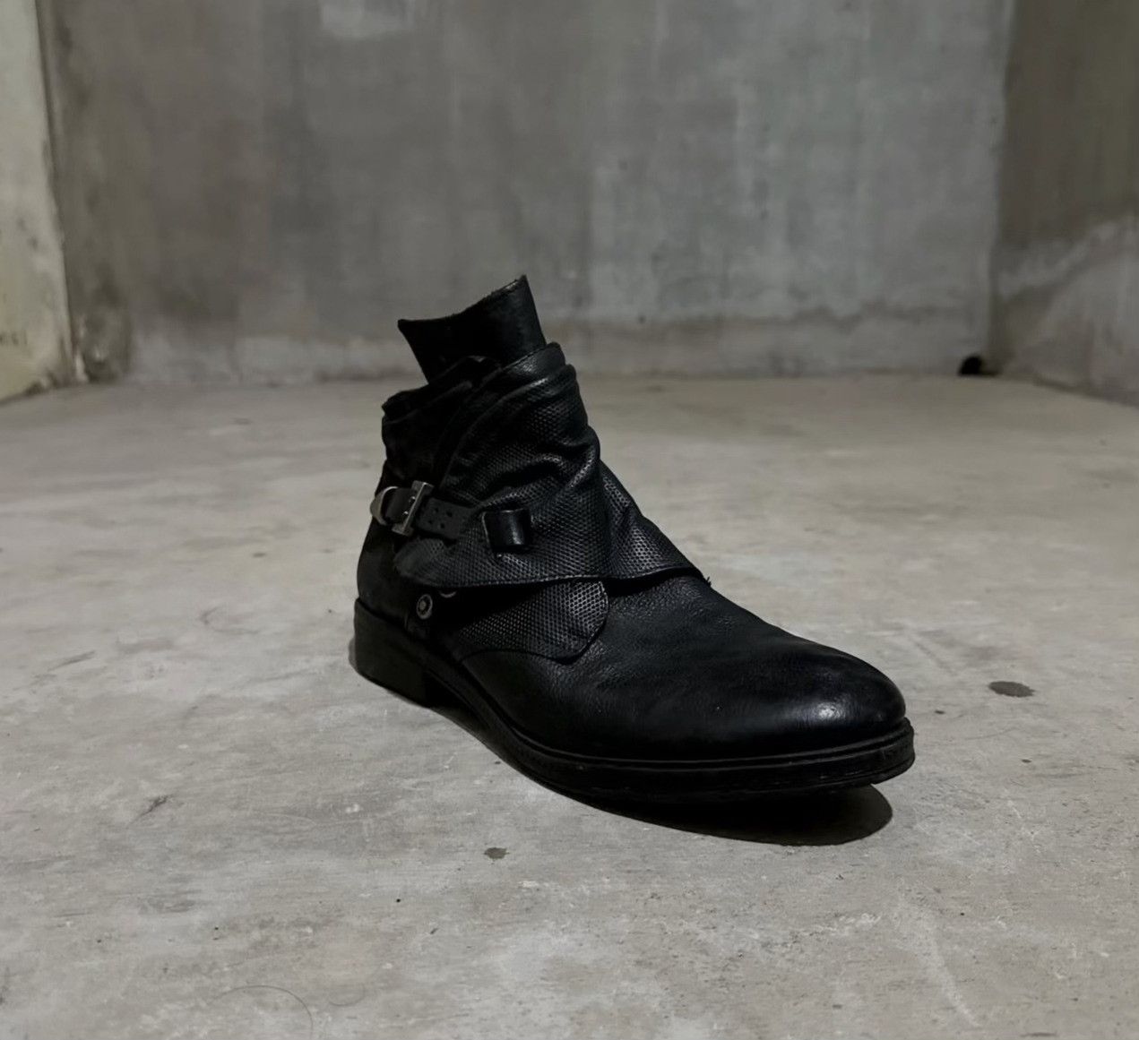 Vintage Vintage A.S.98 Black Embossed Leather Ankle Boots Size US 9 / EU 42 - 5 Thumbnail