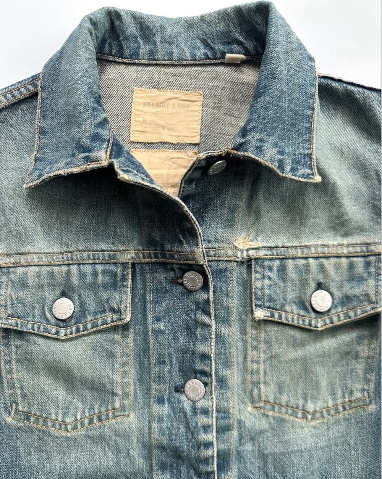 Helmut Lang 1999 Helmut Lang Faded Denim Jacket Size S / US 4 / IT 40 - 4 Thumbnail