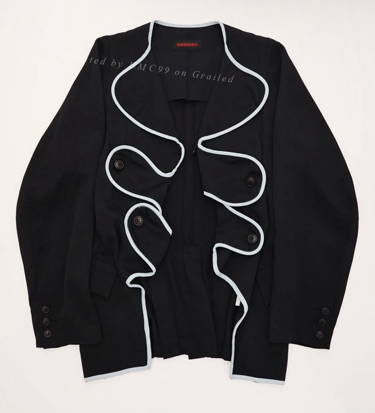 Yohji Yamamoto Vintage 1990s Yohji Schlusselbein Rayon Jacket Size US M / EU 48-50 / 2 - 4 Thumbnail