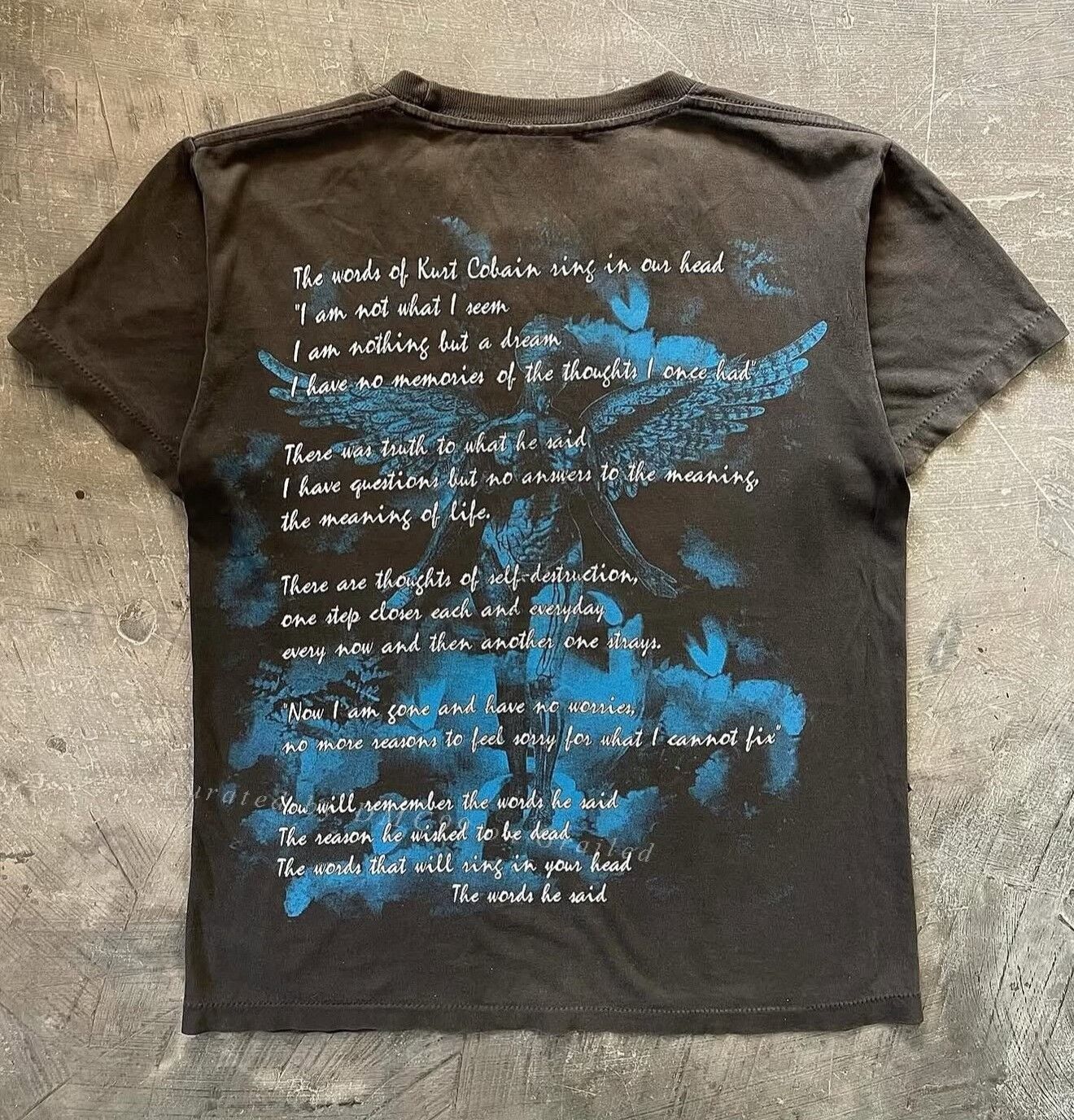 Vintage 90s Single Stitch Nirvana 'Memories Of Kurt' Tee Size US M / EU 48-50 / 2 - 3 Thumbnail
