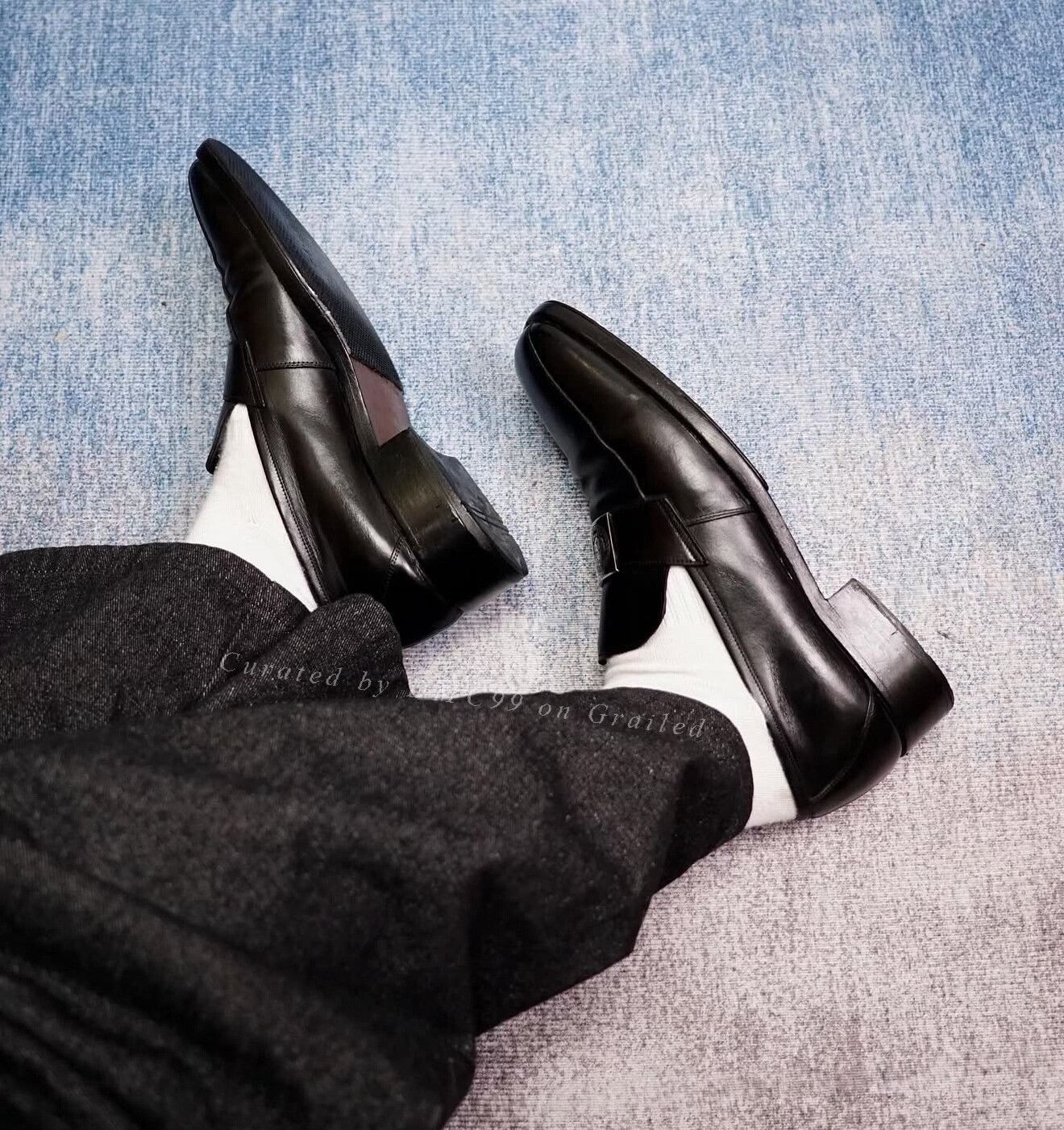 Vintage Vintage Gianni Versace Black Leather Loafer Size US 7.5 / EU 40-41 - 5 Thumbnail